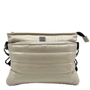 Think Royln Beige Patent Leather Bum Crossbody Bag
